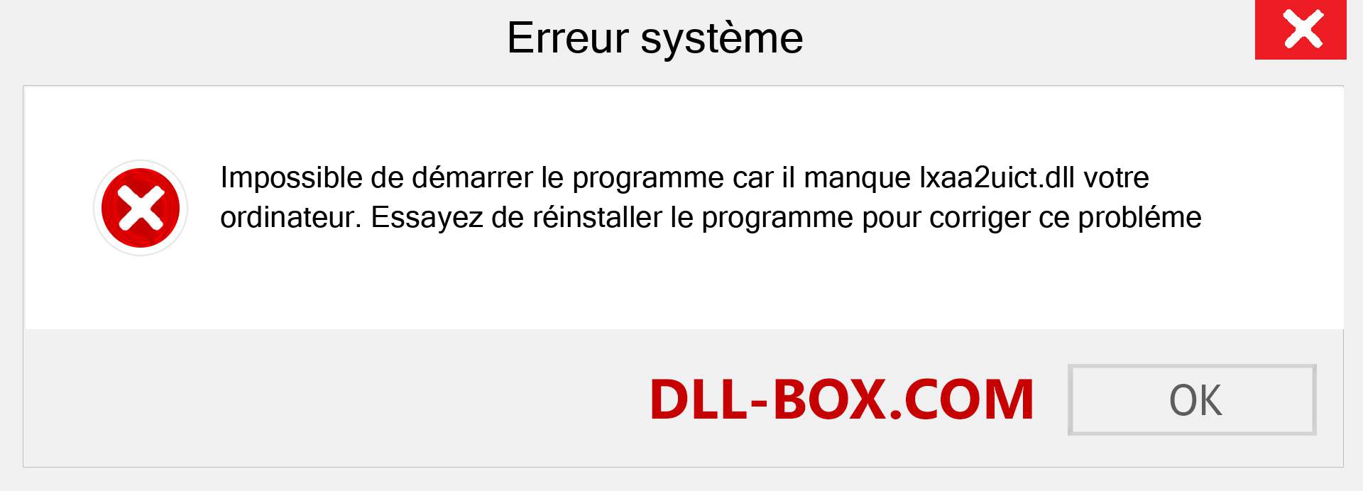 Le fichier lxaa2uict.dll est manquant ?. Télécharger pour Windows 7, 8, 10 - Correction de l'erreur manquante lxaa2uict dll sur Windows, photos, images